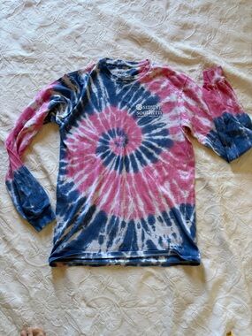 Simply Southern Pink & Blue Tie-Dye Long Sleeve Tee